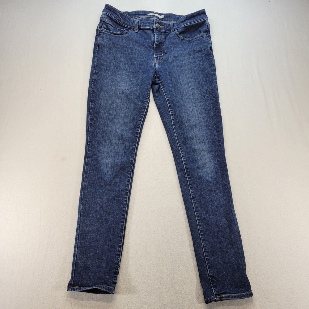 Levi's 711 Skinny Jeans Women 30 Dark Blue Denim Mid Rise Stretch
